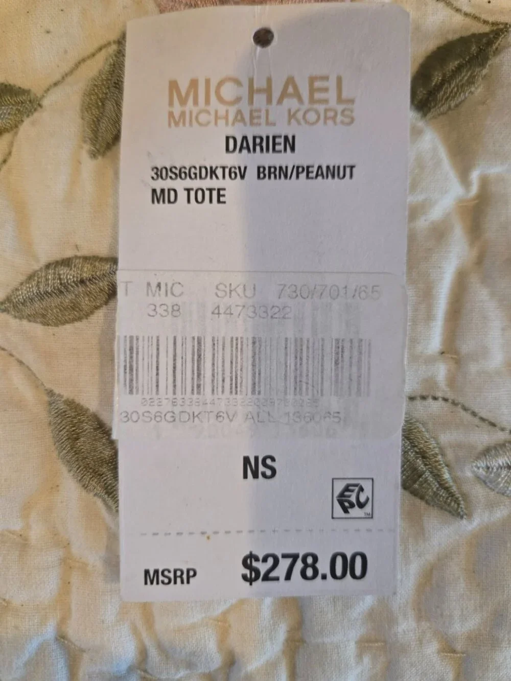 Michael Kors Darien Medium Signature Logo Tote 30S6GDKT6V